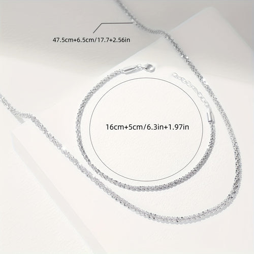 MINIMALIST SHIMMER NECKLACE & BRACELET SET