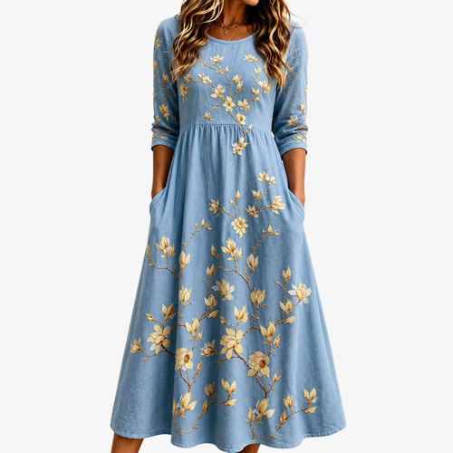 Bluebell Meadow Pocket Midi Dress