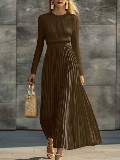 CHARLOTTE | CASUAL KNITTED SATIN DRESS