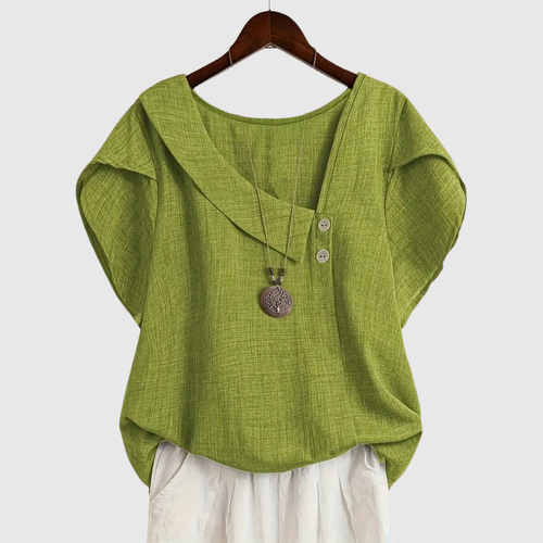 MARCELLINE | ASYMMETRICAL NECKLINE BLOUSE