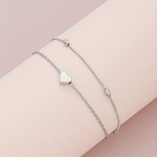 LAYERED HEART & PEARL JEWELRY SET