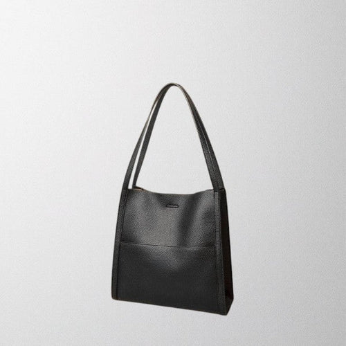 Valérie Dupré - Solid color simple genuine leather shoulder bag