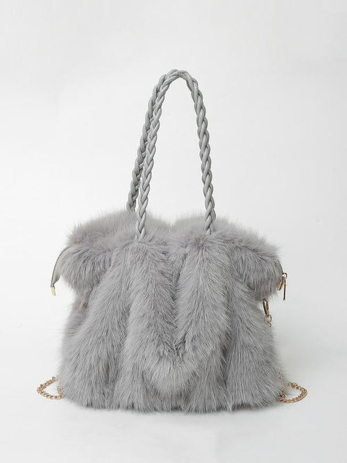 Charlotte - Versatile Plush Velvet Shoulder Tote Bag