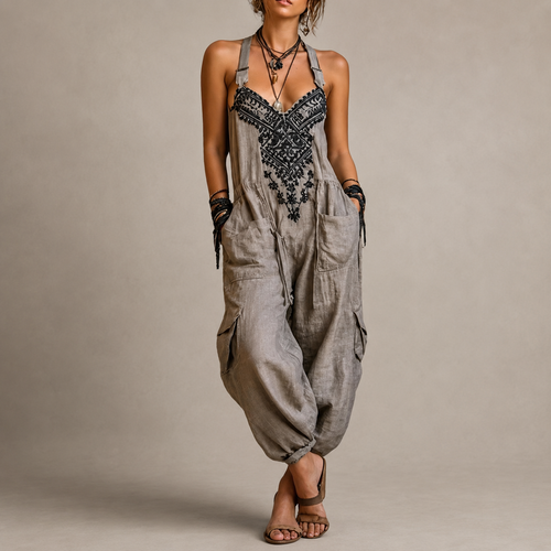 Aurelia | Embroidered Bohemian Jumpsuit