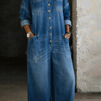 Sophia | Off Shoulder Denim Jumpsuit