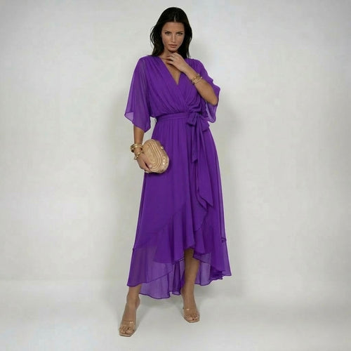 MARTA | V-Neck Chiffon Dress