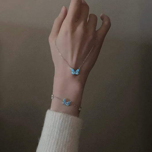 Luminous Dream Blue Butterfly Bracelet