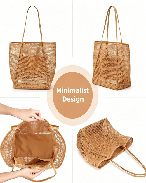 Boho Large Capacity Mesh Beach Tote Bag