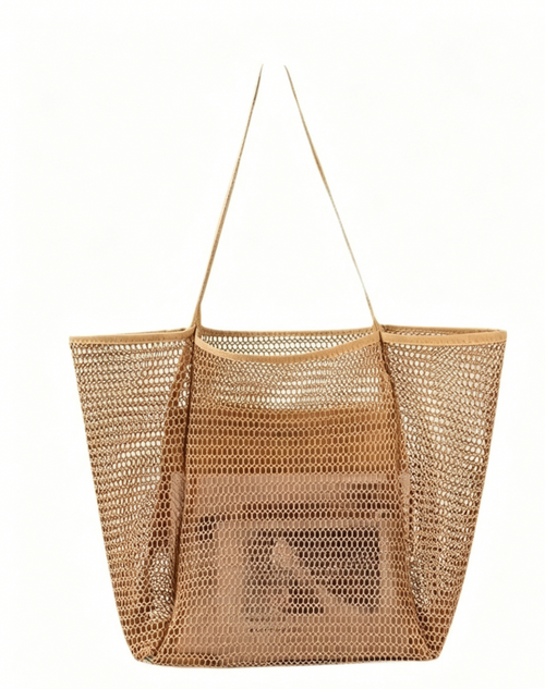 Boho Large Capacity Mesh Beach Tote Bag