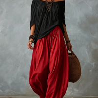 Off-Shoulder Top & Lantern Trousers Set