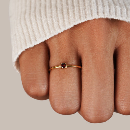 Gold Birthstone Rings