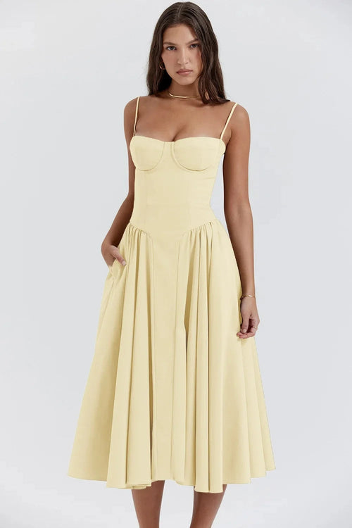 CHARMONE | LACE EVENING MIDI DRESS