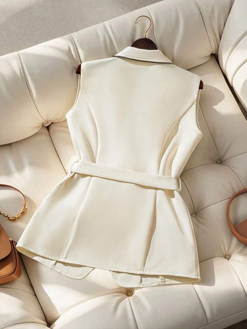 SOFJA - ELEGANT VEST WITH BELT