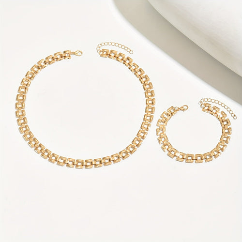 SPRING & SUMMER NECKLACE SET – POLISHED METAL FINISH