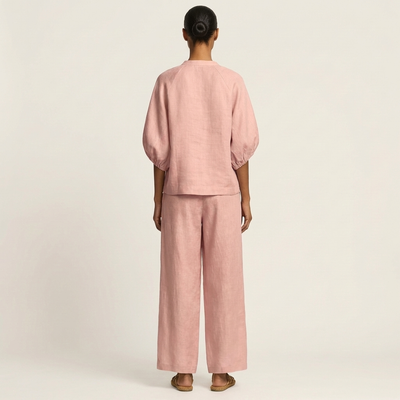Marlowe | Zipper-Front Puff Sleeve Set
