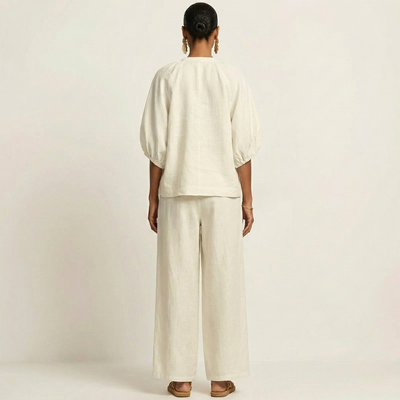 Marlowe | Zipper-Front Puff Sleeve Set
