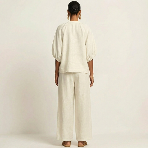 Marlowe | Zipper-Front Puff Sleeve Set