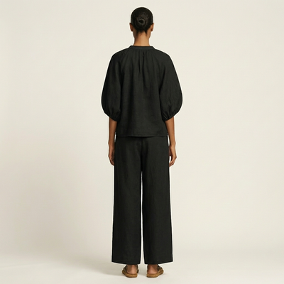 Marlowe | Zipper-Front Puff Sleeve Set