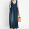 Karen | Vintage Washed Soft Cotton Feel Denim Maxi Dress